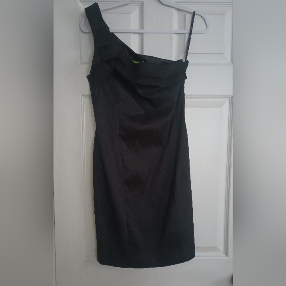 NV Couture Black One Shoulder Short Dress Size 8 Pre-owned